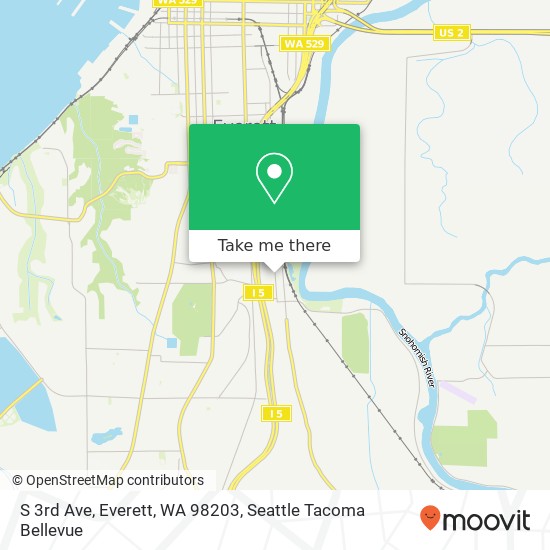 Mapa de S 3rd Ave, Everett, WA 98203