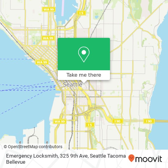 Mapa de Emergency Locksmith, 325 9th Ave