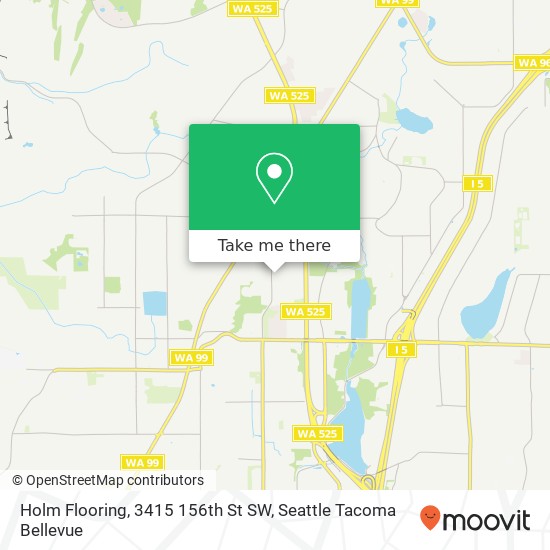 Mapa de Holm Flooring, 3415 156th St SW