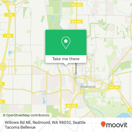 Mapa de Willows Rd NE, Redmond, WA 98052