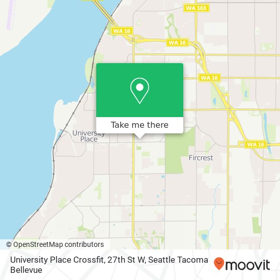 University Place Crossfit, 27th St W map