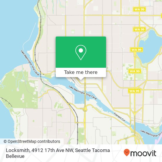 Locksmith, 4912 17th Ave NW map