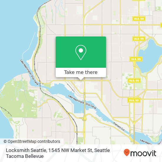 Locksmith Seattle, 1545 NW Market St map