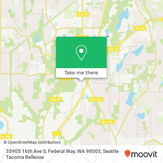 Mapa de 35905 16th Ave S, Federal Way, WA 98003