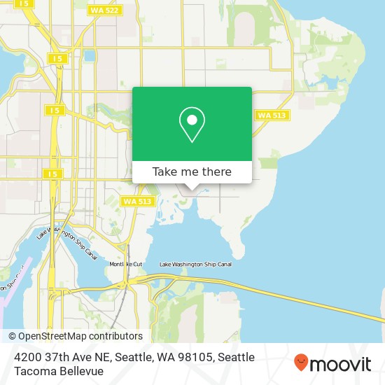 Mapa de 4200 37th Ave NE, Seattle, WA 98105