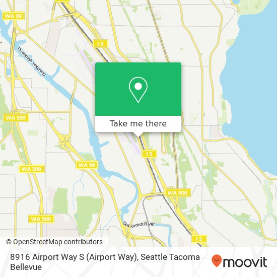 Mapa de 8916 Airport Way S (Airport Way), Seattle, WA 98108