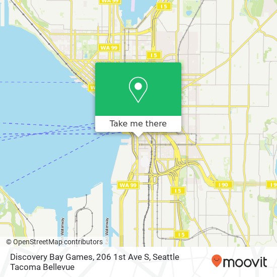 Discovery Bay Games, 206 1st Ave S map