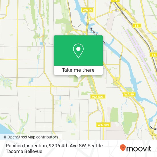 Mapa de Pacifica Inspection, 9206 4th Ave SW