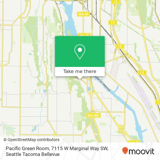 Mapa de Pacific Green Room, 7115 W Marginal Way SW