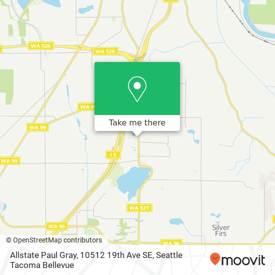Mapa de Allstate Paul Gray, 10512 19th Ave SE