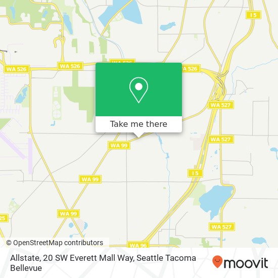 Allstate, 20 SW Everett Mall Way map