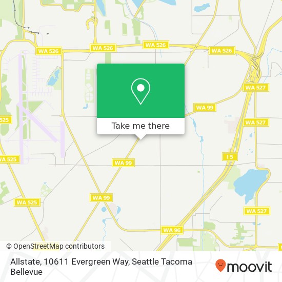 Mapa de Allstate, 10611 Evergreen Way