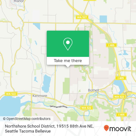 Mapa de Northshore School District, 19515 88th Ave NE