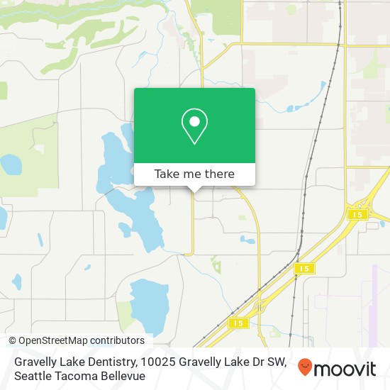 Mapa de Gravelly Lake Dentistry, 10025 Gravelly Lake Dr SW