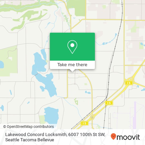 Lakewood Concord Locksmith, 6007 100th St SW map