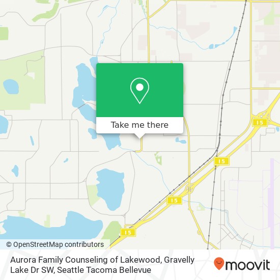Aurora Family Counseling of Lakewood, Gravelly Lake Dr SW map