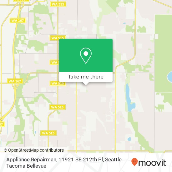 Mapa de Appliance Repairman, 11921 SE 212th Pl