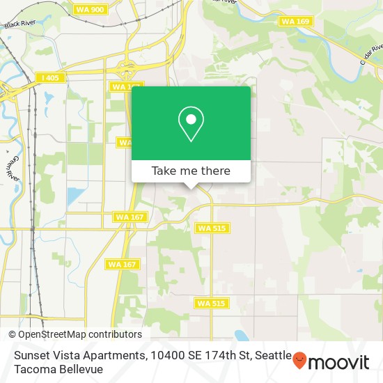 Sunset Vista Apartments, 10400 SE 174th St map