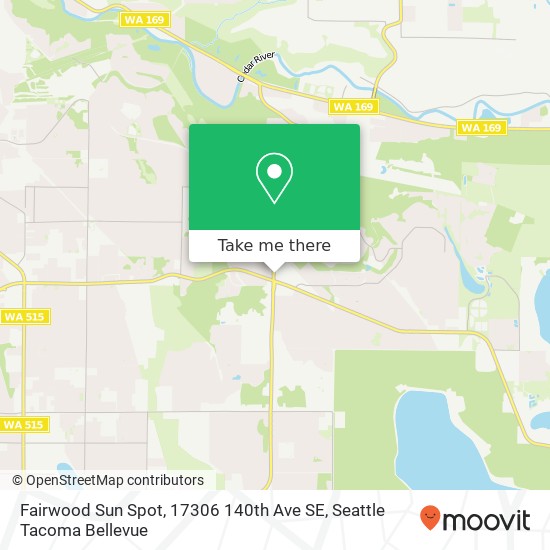 Fairwood Sun Spot, 17306 140th Ave SE map