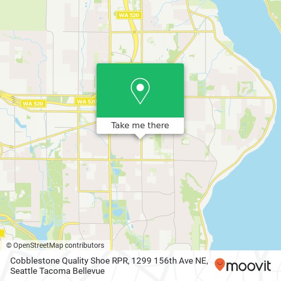 Mapa de Cobblestone Quality Shoe RPR, 1299 156th Ave NE