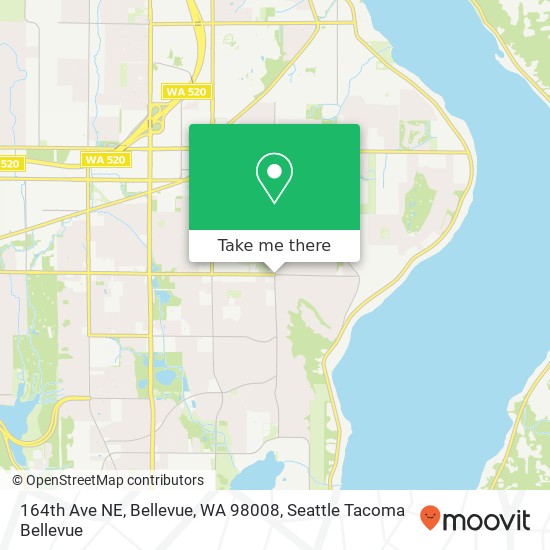 Mapa de 164th Ave NE, Bellevue, WA 98008