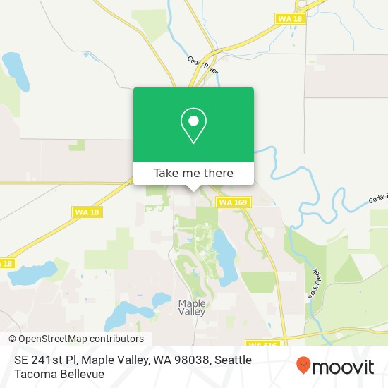 Mapa de SE 241st Pl, Maple Valley, WA 98038