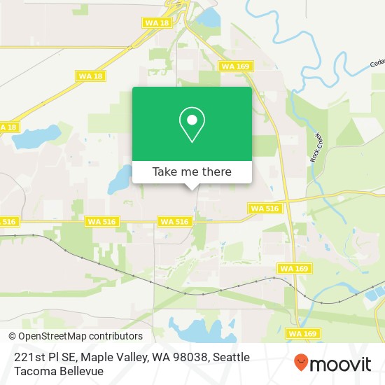 Mapa de 221st Pl SE, Maple Valley, WA 98038