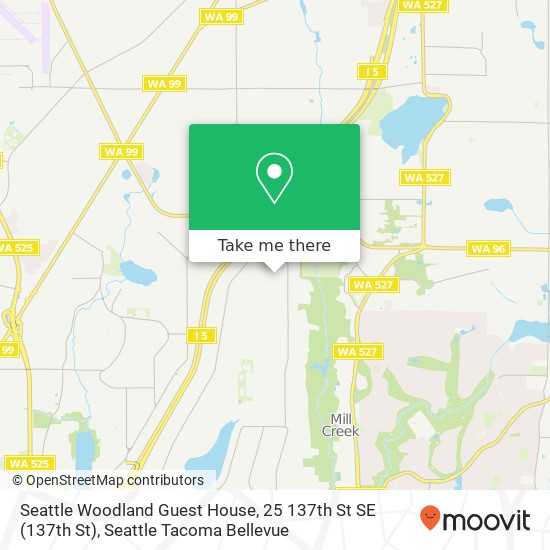Seattle Woodland Guest House, 25 137th St SE map