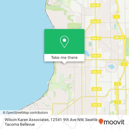 Mapa de Wilson Karen Associates, 12541 9th Ave NW