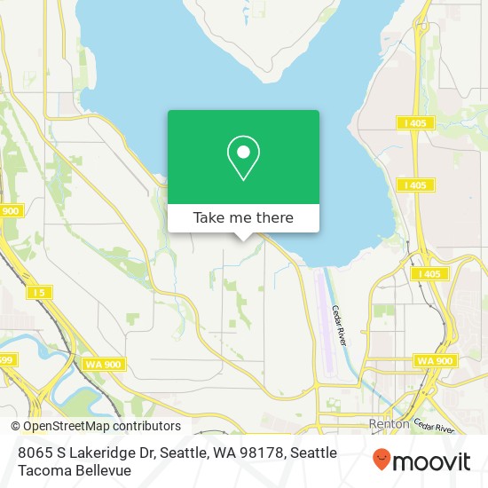 Mapa de 8065 S Lakeridge Dr, Seattle, WA 98178