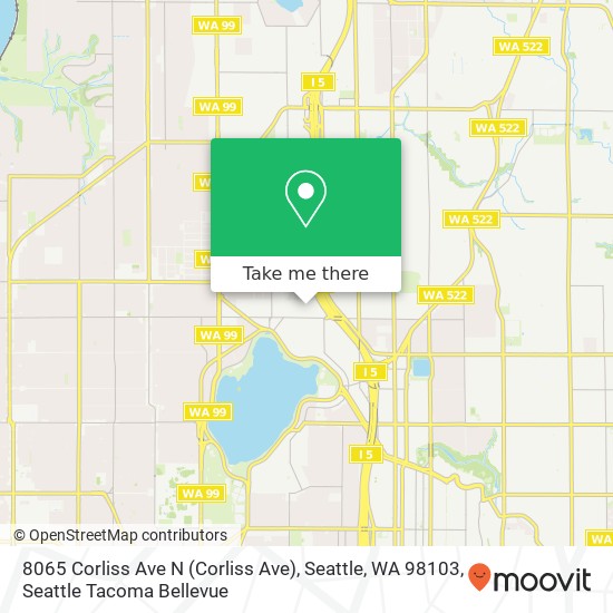 Mapa de 8065 Corliss Ave N (Corliss Ave), Seattle, WA 98103