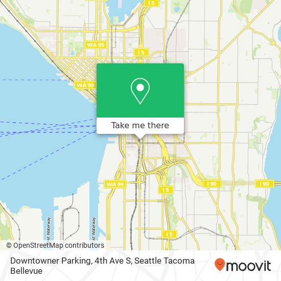 Mapa de Downtowner Parking, 4th Ave S