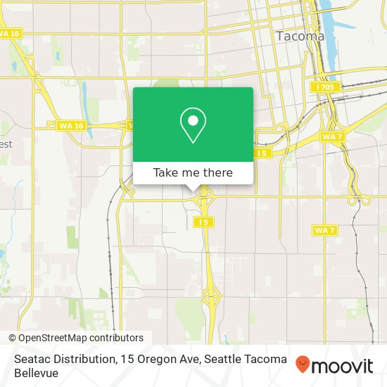 Mapa de Seatac Distribution, 15 Oregon Ave
