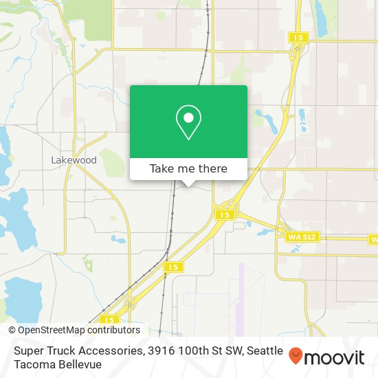 Mapa de Super Truck Accessories, 3916 100th St SW