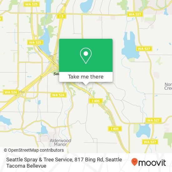 Seattle Spray & Tree Service, 817 Bing Rd map