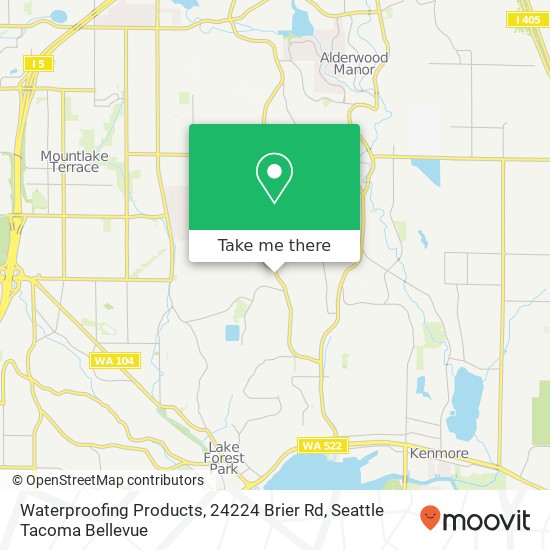 Mapa de Waterproofing Products, 24224 Brier Rd