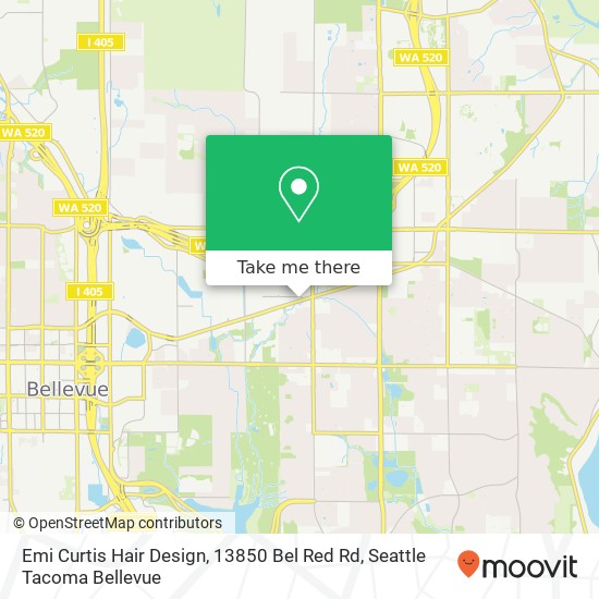 Mapa de Emi Curtis Hair Design, 13850 Bel Red Rd