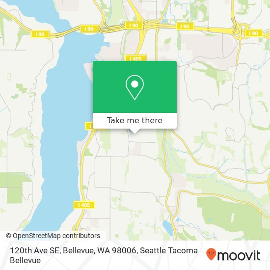 Mapa de 120th Ave SE, Bellevue, WA 98006