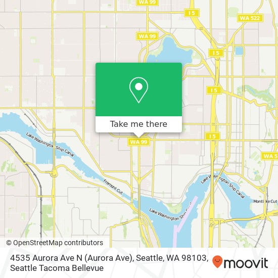 4535 Aurora Ave N (Aurora Ave), Seattle, WA 98103 map