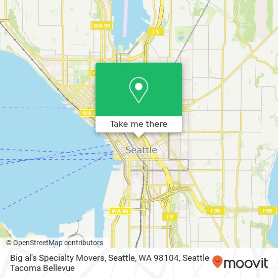 Mapa de Big al's Specialty Movers, Seattle, WA 98104