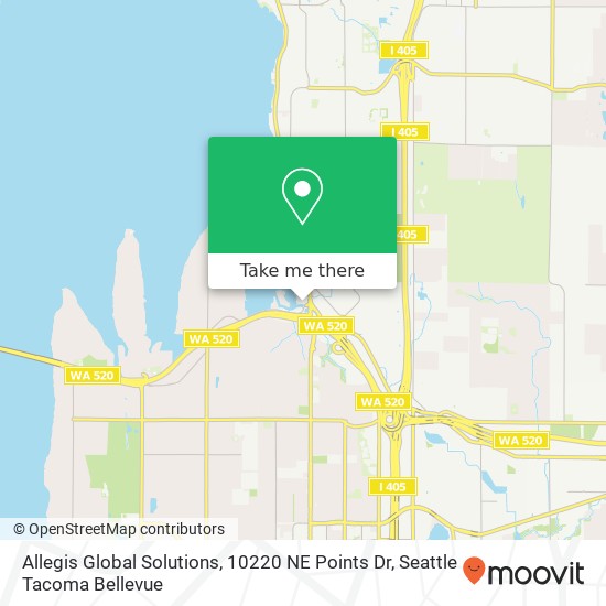 Mapa de Allegis Global Solutions, 10220 NE Points Dr