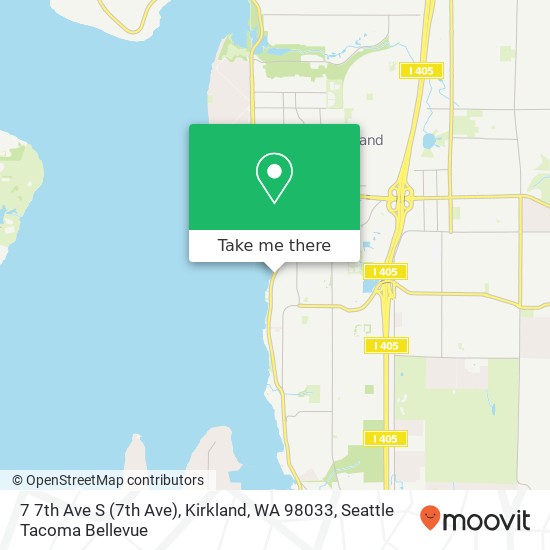 Mapa de 7 7th Ave S (7th Ave), Kirkland, WA 98033