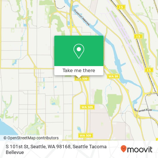 S 101st St, Seattle, WA 98168 map