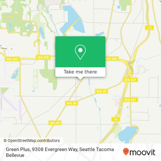 Green Plus, 9308 Evergreen Way map