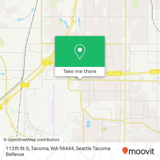 112th St S, Tacoma, WA 98444 map