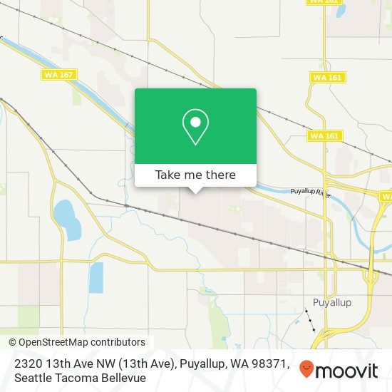Mapa de 2320 13th Ave NW (13th Ave), Puyallup, WA 98371