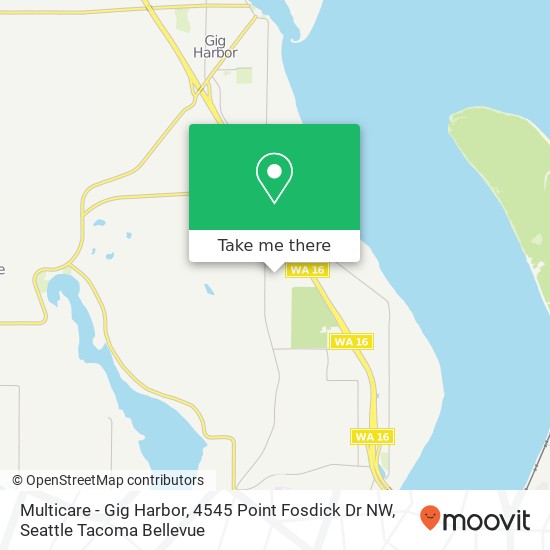 Mapa de Multicare - Gig Harbor, 4545 Point Fosdick Dr NW