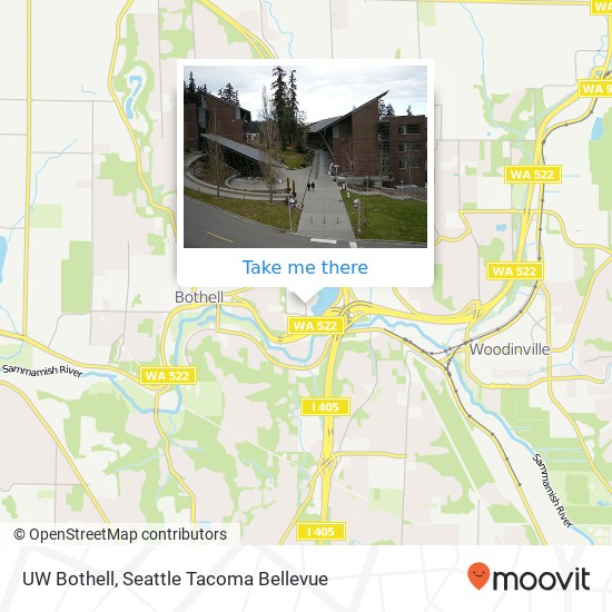 Mapa de UW Bothell, 18115 Campus Way NE