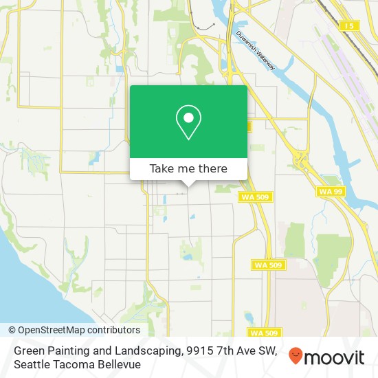 Mapa de Green Painting and Landscaping, 9915 7th Ave SW