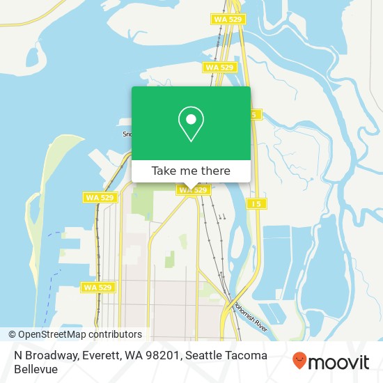N Broadway, Everett, WA 98201 map